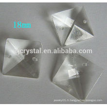 Pierres de verre semi-précieuses pour bijoux en cristal, pièces en cristal, pièces